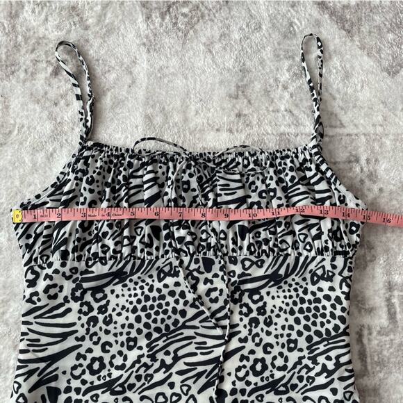 With Jean Boogie Cami Mini Dress In Wild Child Leopard Y2K Size Small Babydoll - Picture 13 of 16